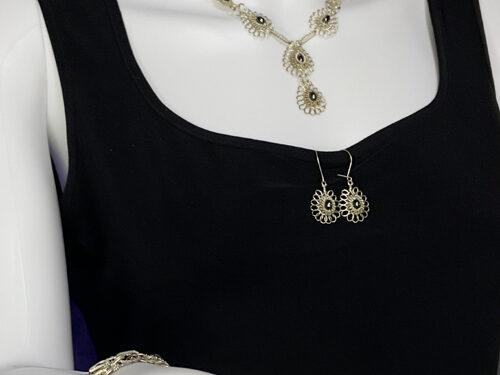 Pre-loved Delicate Silver Filigree Necklace Set