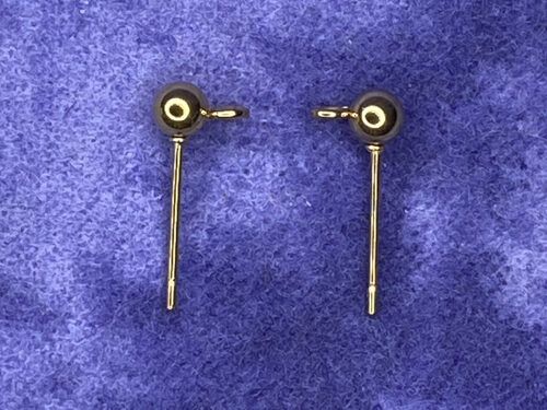 Small Gold SS ball ear posts