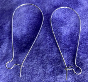 Large SS kidney ear wires
