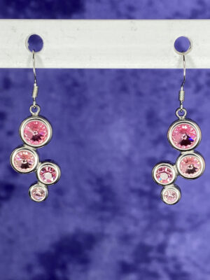 Pre-loved pink rose cut earrings