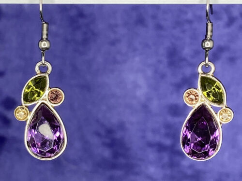 Vintage Avon earrings with faux faceted stones