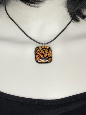 Pre-loved necklace with Dichroic glass necklace