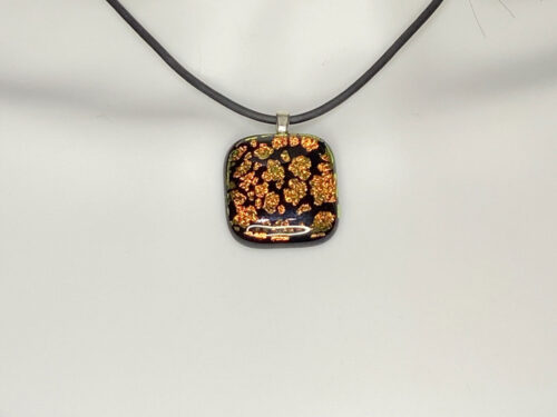 Pre-loved necklace with Dichroic glass necklace