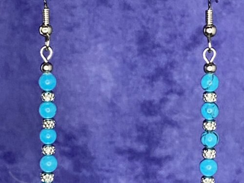 Newly Designed faux turquoise beaded earrings