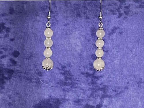 Newly Designed rose quartz drop earrings
