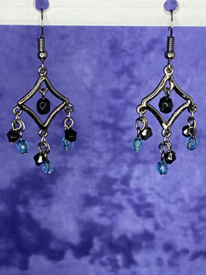 Pre-loved chandelier style gunmetal earrings