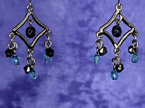 Pre-loved chandelier style gunmetal earrings