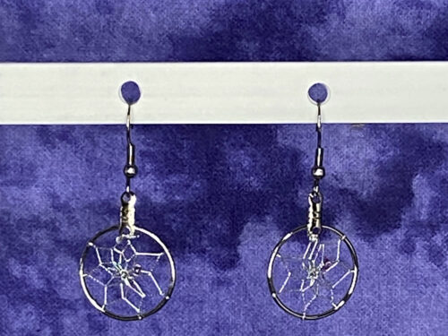Pre-loved earrings with dreamcatcher dangle