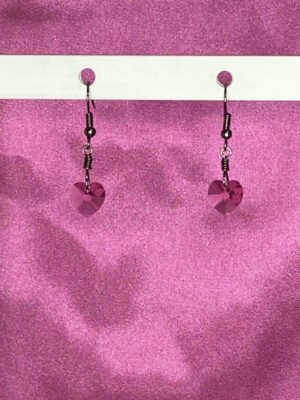 Pre-loved earrings with pink Swarovski crystals