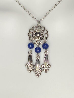 Upcycled delicate necklace and earring set
