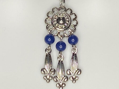 Upcycled delicate necklace and earring set