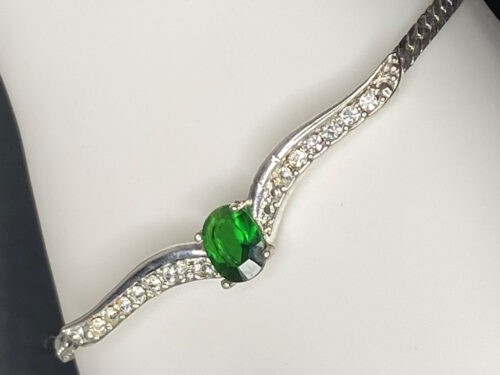 Vintage Avon bracelet with emerald green stone