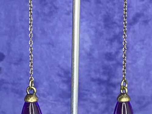 Pre-loved faux amethyst earrings