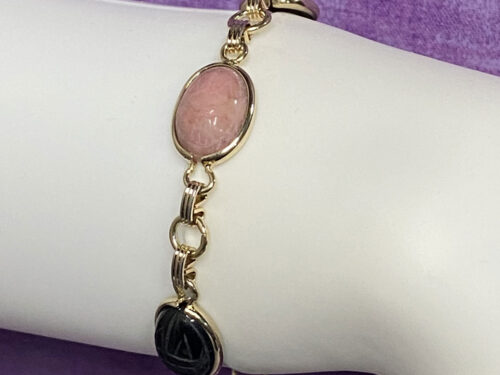 Vintage GF Gold Egyptian Revival Scarab bracelet