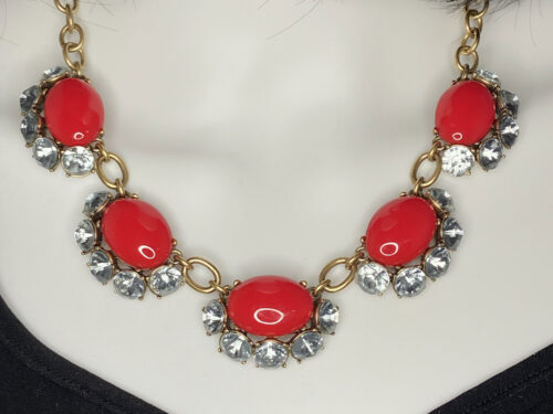 Vintage Stella & Dot red statement necklace