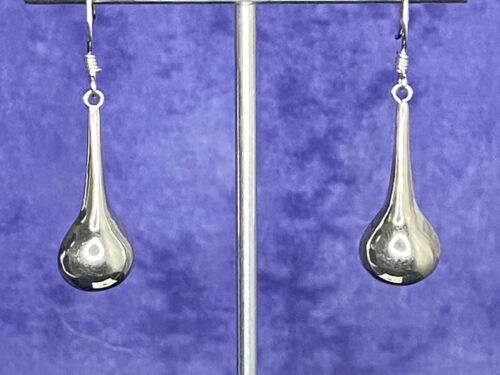 Vintage puff waterdrop 925 earrings