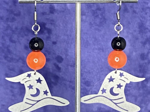 ND SS witches hat earrings