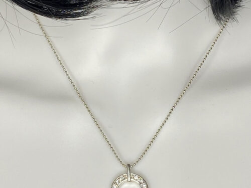 Pre-loved Circle of Life rhinestone necklace