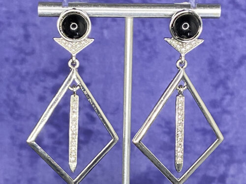 Pre-loved Edison silver kite earrings