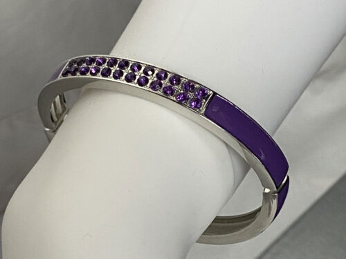 Lia Sophia purple enameled rhinestone bracelet