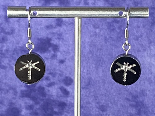 Pre-loved Silver tone dragonfly earrings