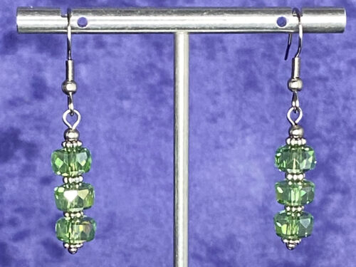 ND Light green crystal earrings
