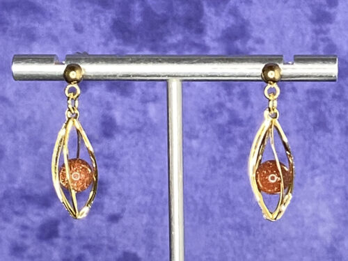 Pre-loved Goldstone drop earrings