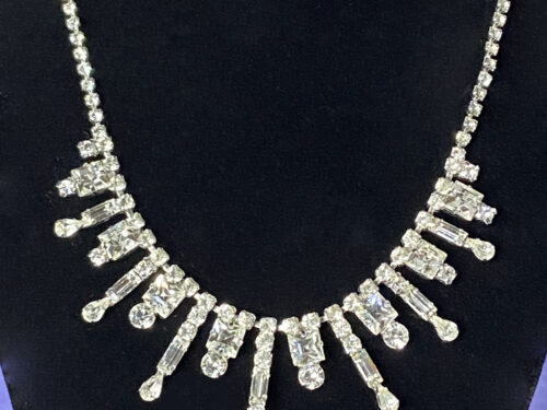Vintage rhinestone choker necklace