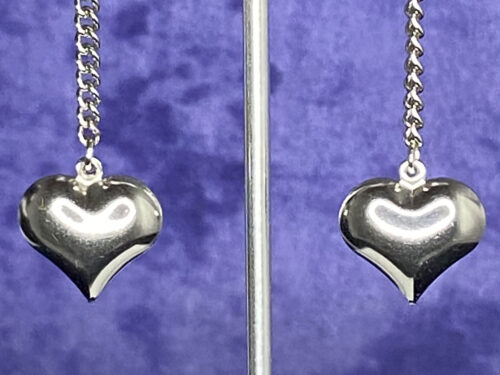 ND Stainless steel heart drop earrings