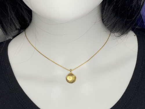 Vintage D'Orlan gold shell necklace