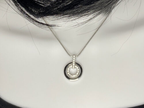 Pre-loved Swarovski rhinestone circle necklace