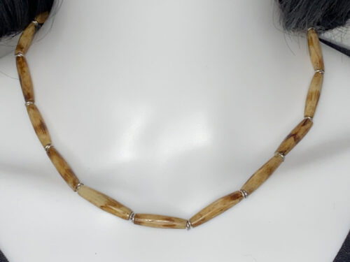 Pre-loved Tribal hairpipe bead choker necklace