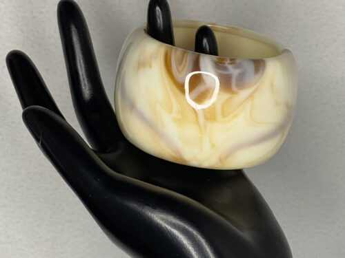 Pre-loved marbled plastic clamper bracelet