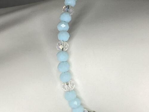 ND Memory wire baby blue layering bracelet