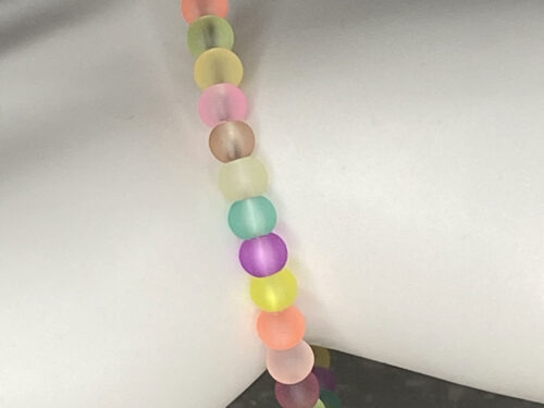 ND Memory wire multi-coloured beaded layering bracelet