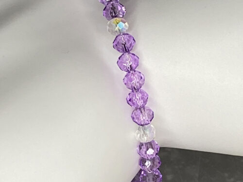 ND Memory wire Lt. purple beaded layering bracelet