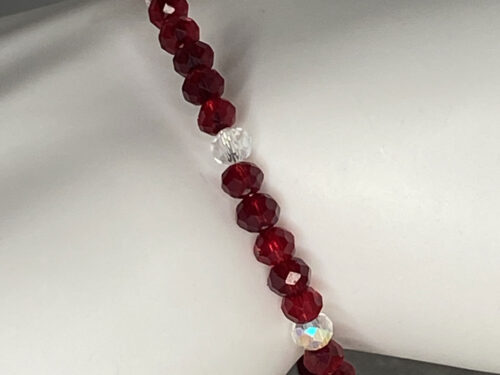 ND Memory wire red layering bracelet
