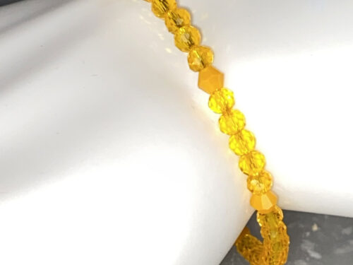 ND Memory wire orange beaded layering bracelet