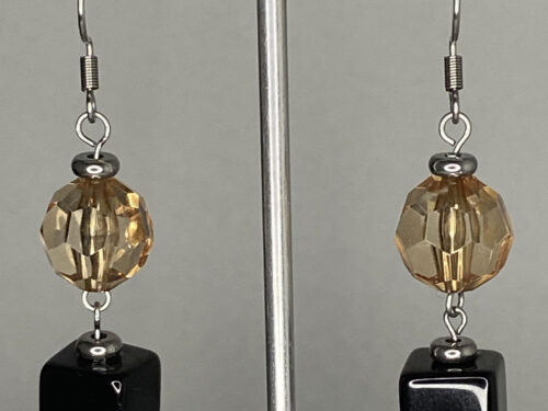 ND Upcycled acrylic beaded earrings