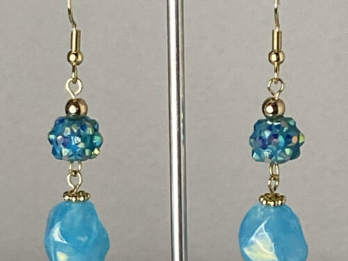 ND Upcycled acrylic beaded earrings