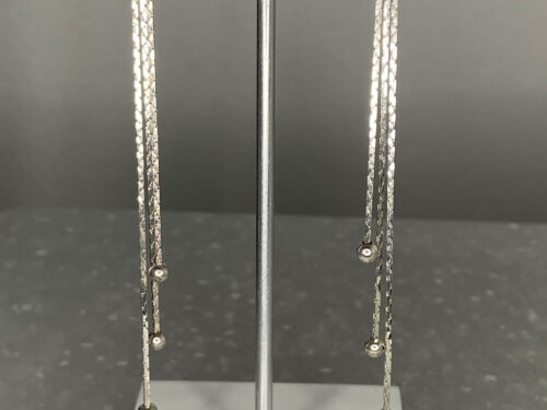 Pre-loved Silver chain drop post earrings