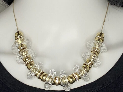 Pre-loved Clear Lucite beaded necklace set