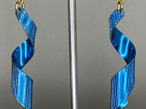 Vintage Avon blue ribbon post earrings