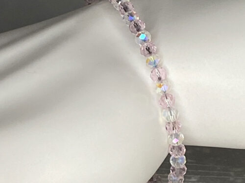 ND Memory wire pink beaded layering bracelet M/L