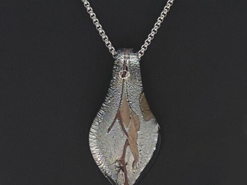 ND Upcycled artisan glass pendant necklace
