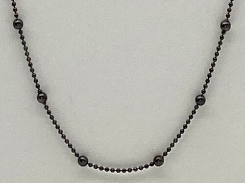 ND Upcycled gun metal ball station chain