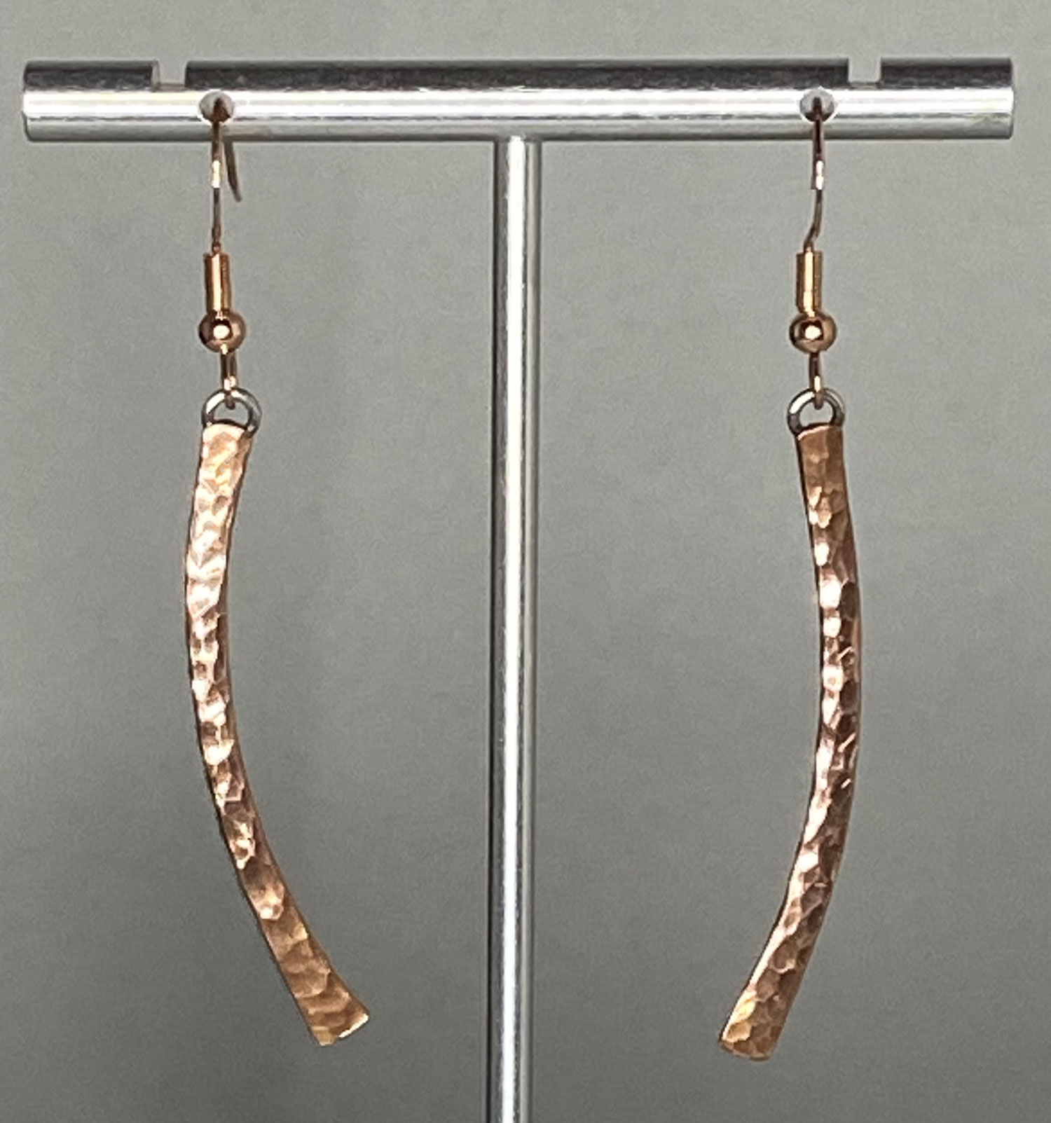 Pre-loved Copper hammered earrings