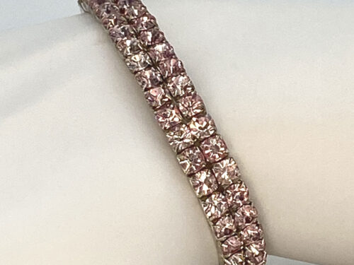 Pre-loved Pink rhinestone stretch bracelet