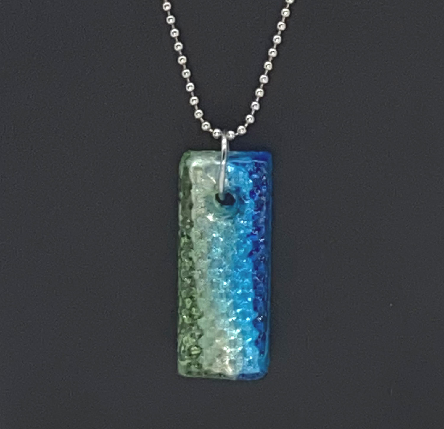 ND Upcycled glass pendant necklace