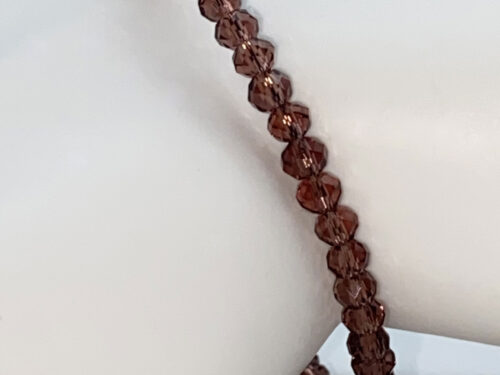 ND Memory wire burgundy glass bead layering bracelet M/L